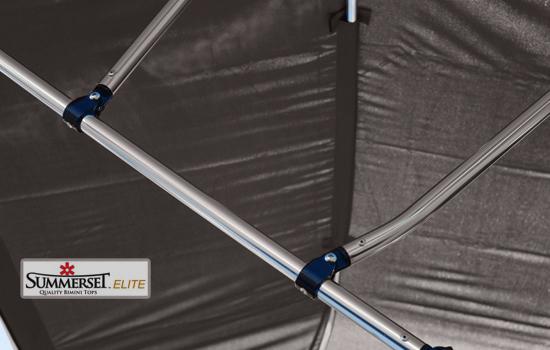 Thick wall 1" SuperTrude aluminum frames offer superior strength and performance.